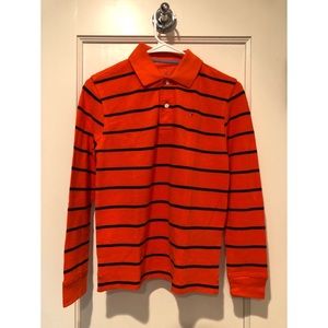 Tommy Orange Polo Long Sleeve L 12-14